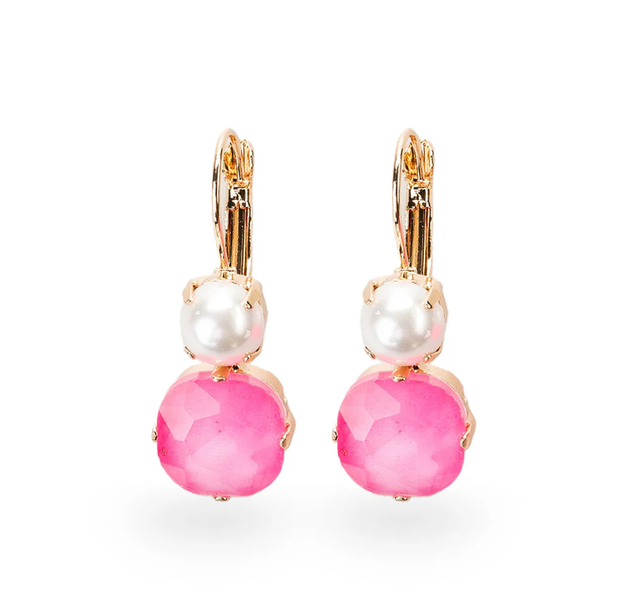Jayne Crystal Earrings- Hot Pink