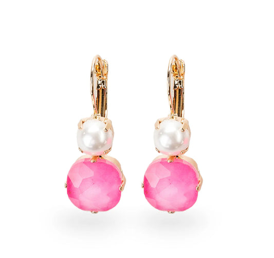 Jayne Crystal Earrings- Hot Pink